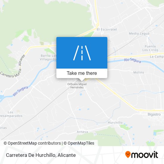 mapa Carretera De Hurchillo