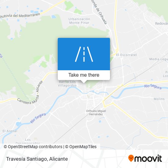 mapa Travesía Santiago