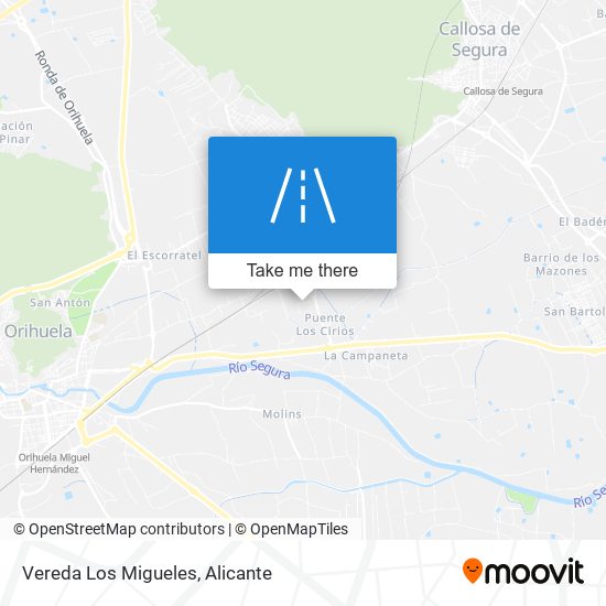 Vereda Los Migueles map