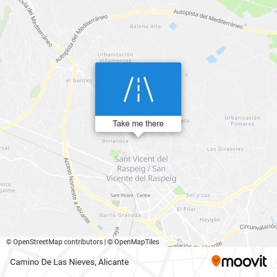 Camino De Las Nieves map