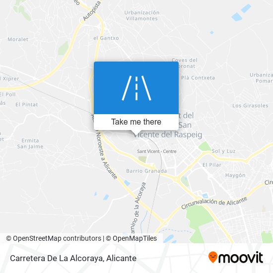 Carretera De La Alcoraya map