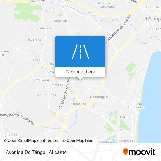 Avenida De Tángel map