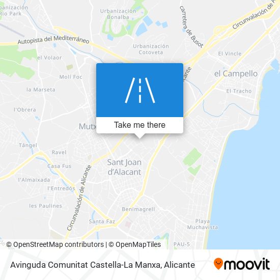 mapa Avinguda Comunitat Castella-La Manxa