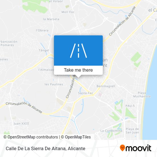 Calle De La Sierra De Aitana map