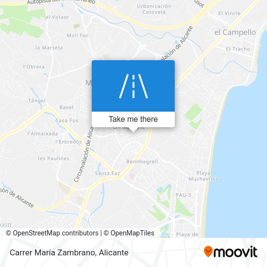 Carrer María Zambrano map