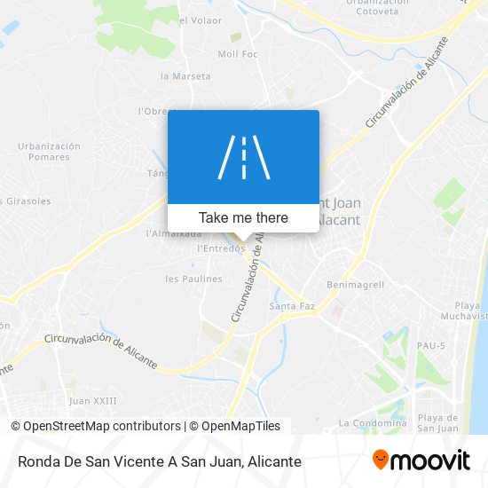 mapa Ronda De San Vicente A San Juan