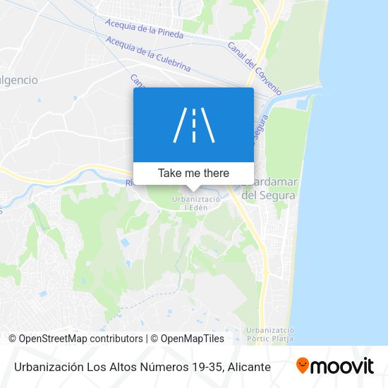 Urbanización Los Altos Números 19-35 map