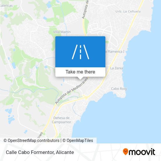 Calle Cabo Formentor map