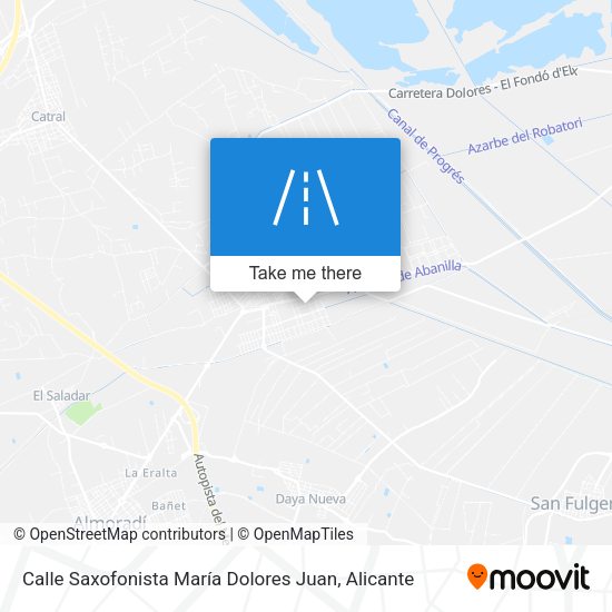 Calle Saxofonista María Dolores Juan map