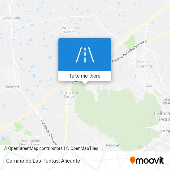 Camino de Las Puntas map