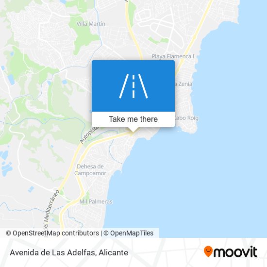 mapa Avenida de Las Adelfas