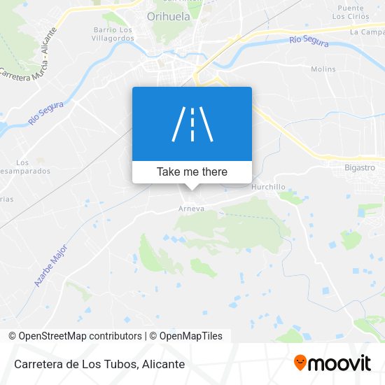 Carretera de Los Tubos map