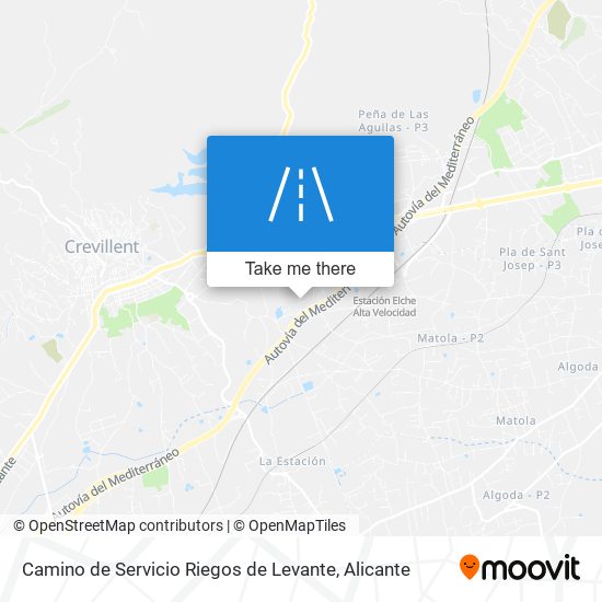 mapa Camino de Servicio Riegos de Levante