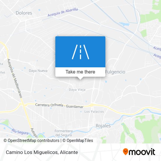 Camino Los Miguelicos map