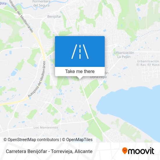 Carretera Benijófar - Torrevieja map