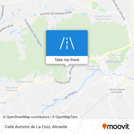 Calle Auroros de La Cruz map
