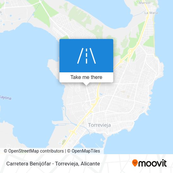 Carretera Benijófar - Torrevieja map