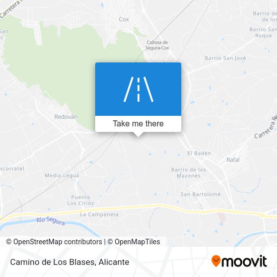 Camino de Los Blases map
