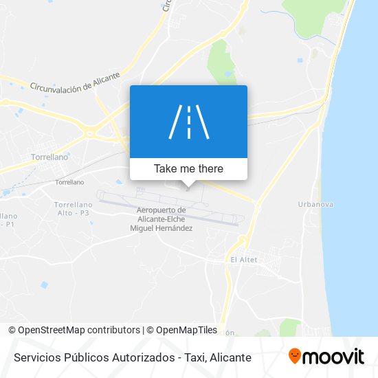 Servicios Públicos Autorizados - Taxi map