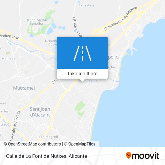 Calle de La Font de Nutxes map