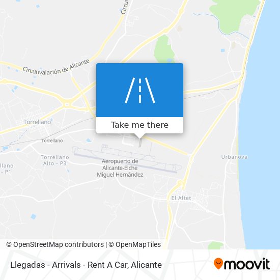 mapa Llegadas - Arrivals - Rent A Car