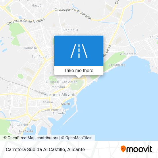 Carretera Subida Al Castillo map