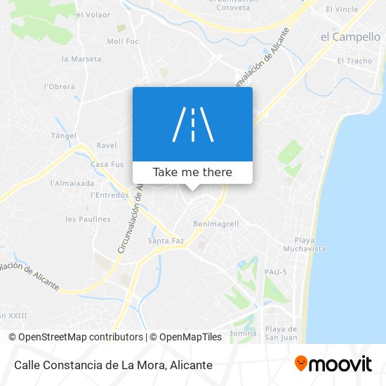 mapa Calle Constancia de La Mora