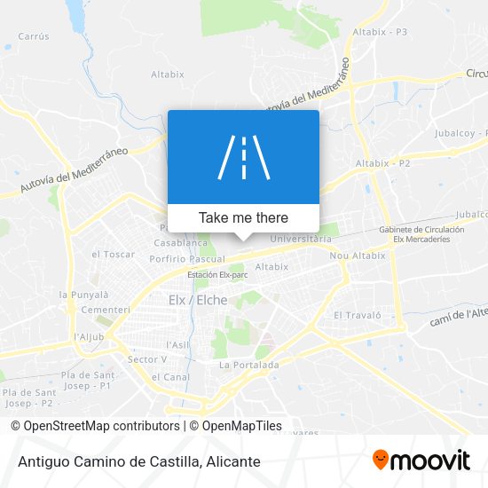 Antiguo Camino de Castilla map