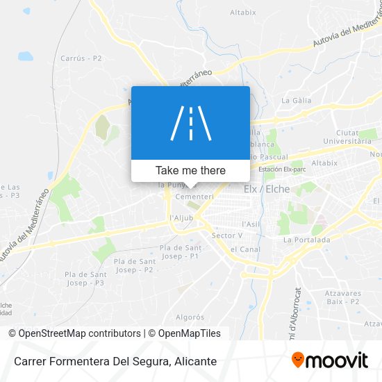Carrer Formentera Del Segura map