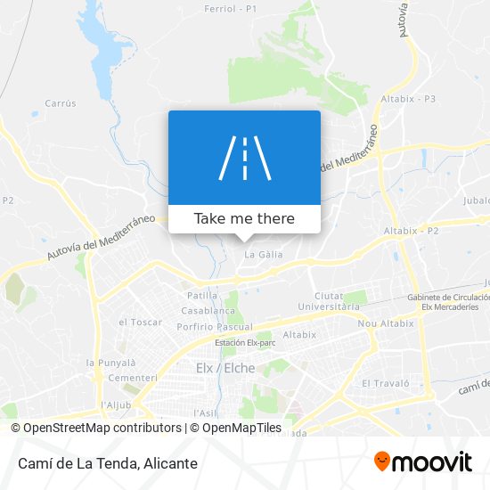 Camí de La Tenda map