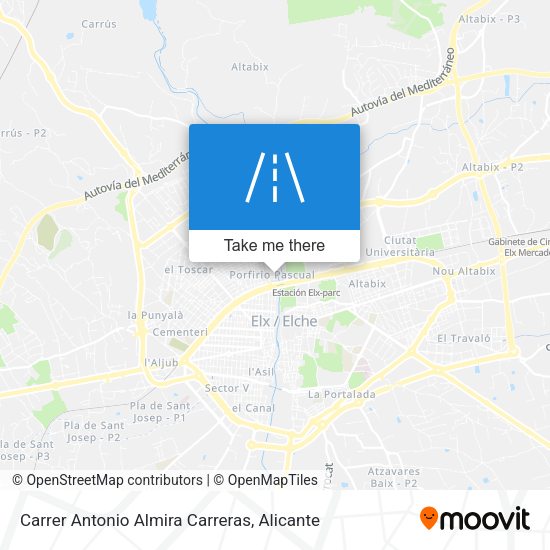 Carrer Antonio Almira Carreras map