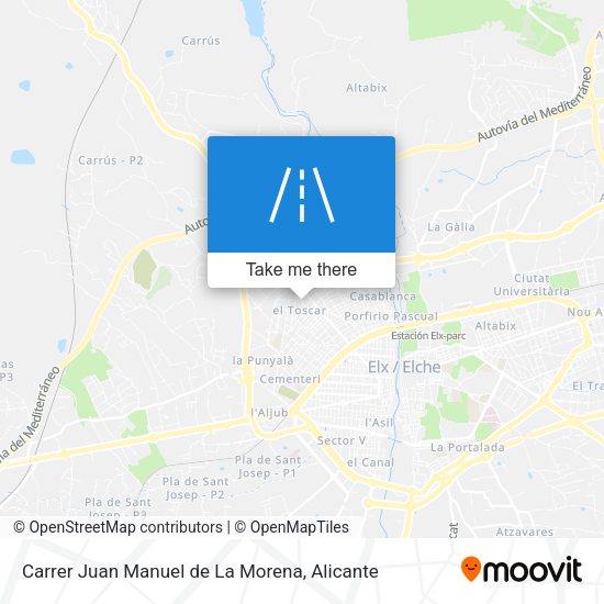 Carrer Juan Manuel de La Morena map