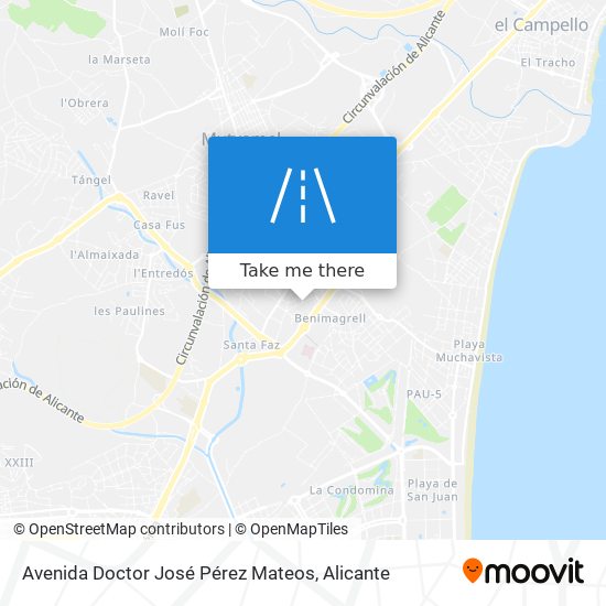 mapa Avenida Doctor José Pérez Mateos