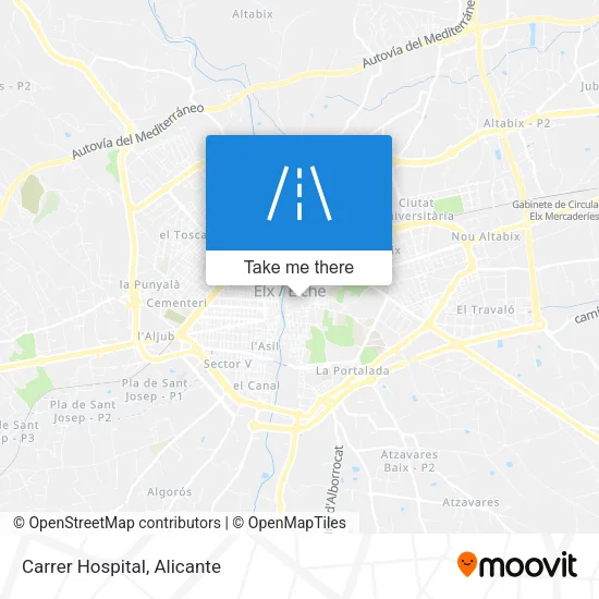 Carrer Hospital map