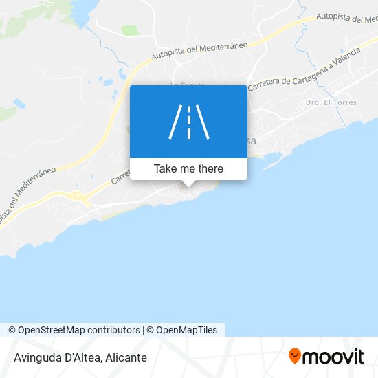 mapa Avinguda D'Altea