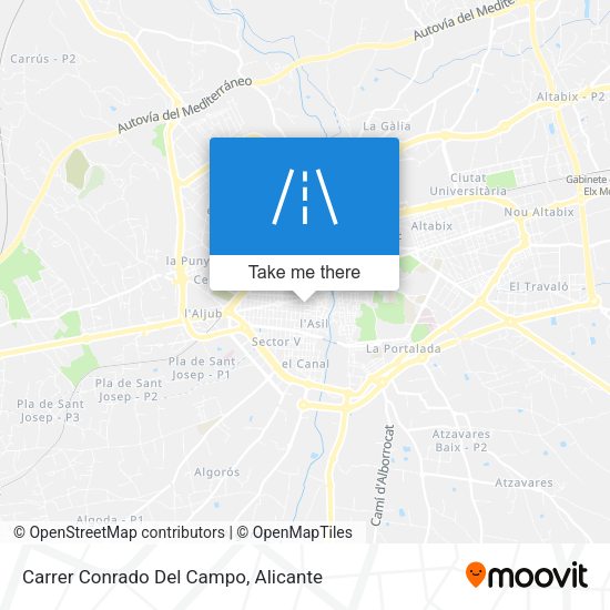 Carrer Conrado Del Campo map