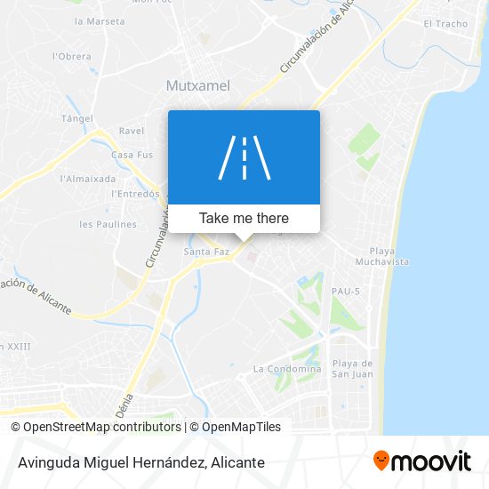 Avinguda Miguel Hernández map