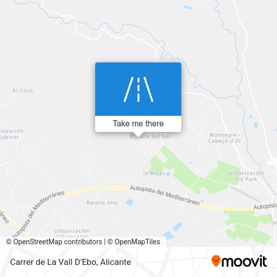 Carrer de La Vall D'Ebo map
