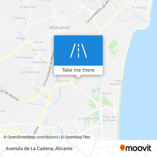 mapa Avenida de La Cadena