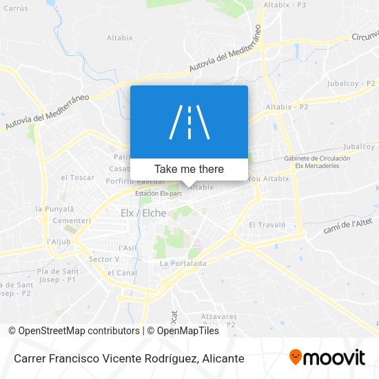 Carrer Francisco Vicente Rodríguez map