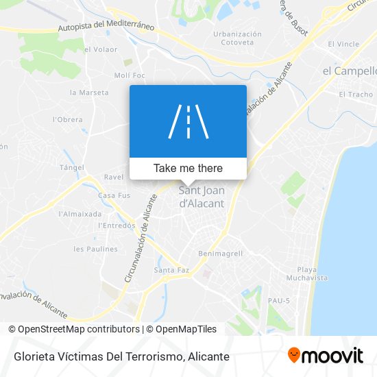 mapa Glorieta Víctimas Del Terrorismo