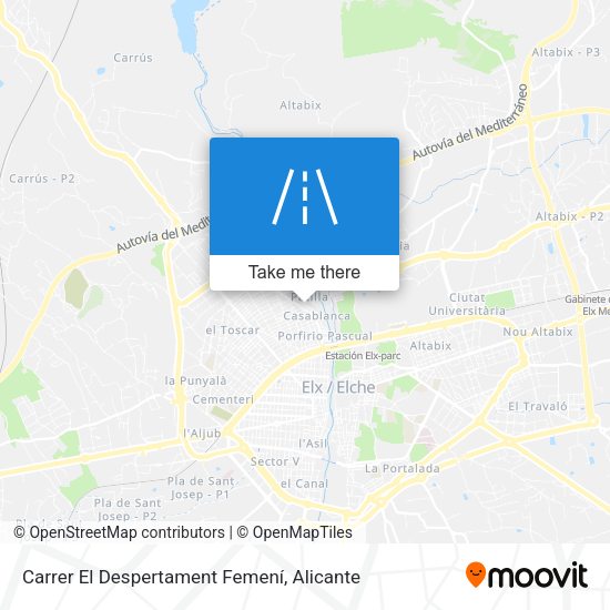 Carrer El Despertament Femení map