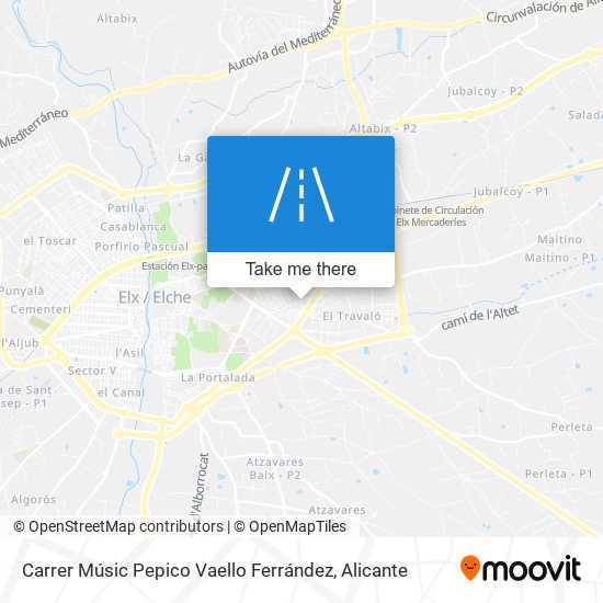 mapa Carrer Músic Pepico Vaello Ferrández