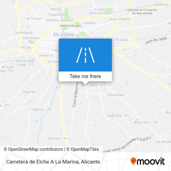 Carretera de Elche A La Marina map