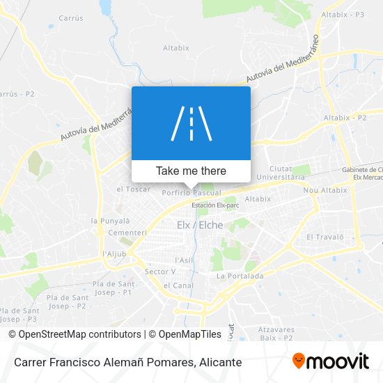 Carrer Francisco Alemañ Pomares map