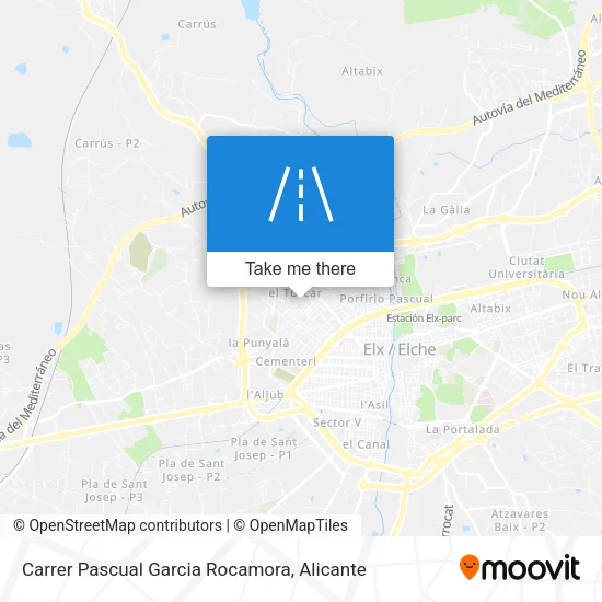Carrer Pascual Garcia Rocamora map