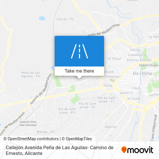 Callejón Avenida Peña de Las Aguilas- Camino de Ernesto map