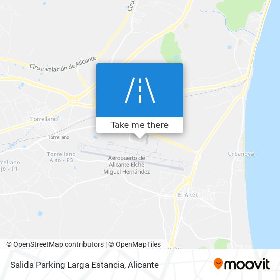 Salida Parking Larga Estancia map