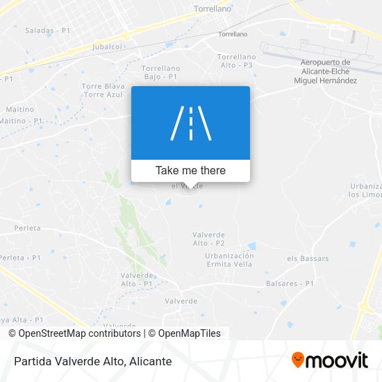 Partida Valverde Alto map