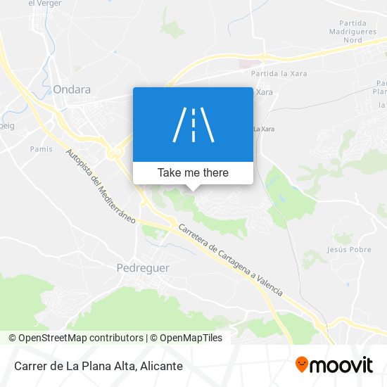 mapa Carrer de La Plana Alta